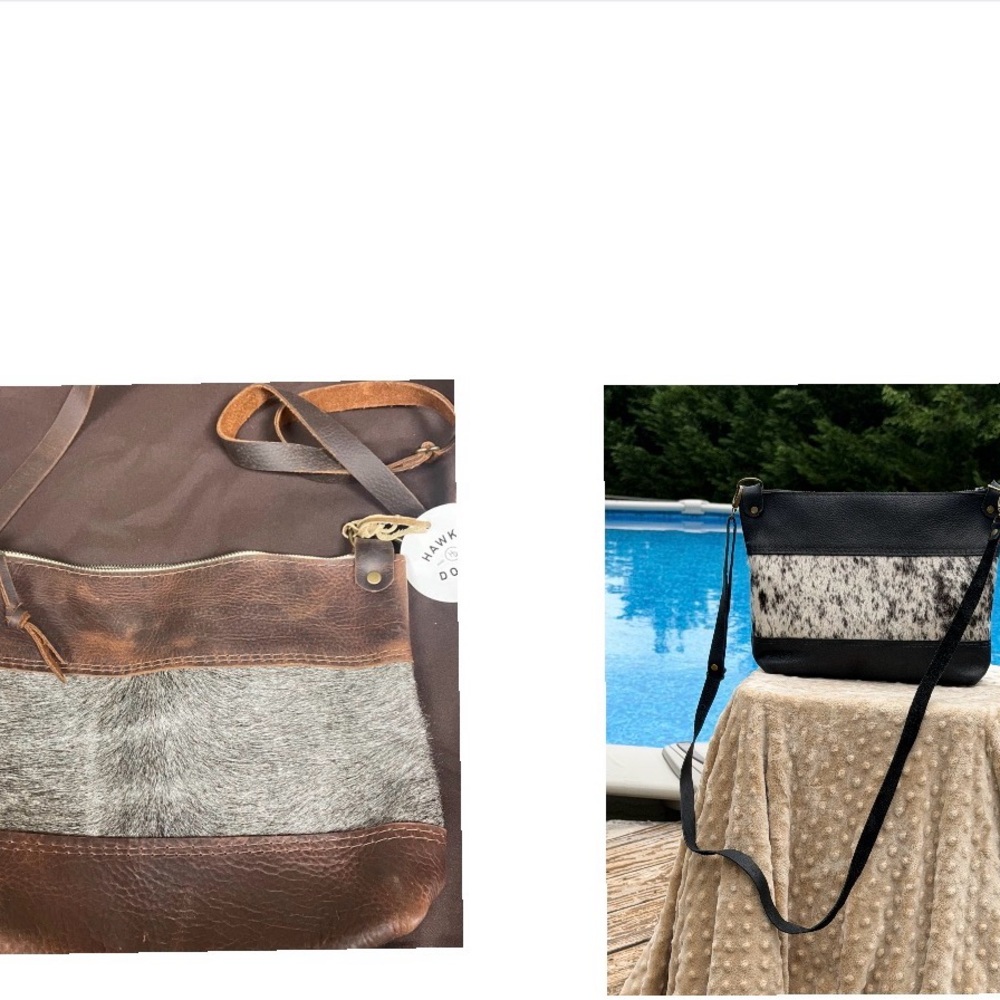 Hawks & Doves ~ set of 2 leather bags